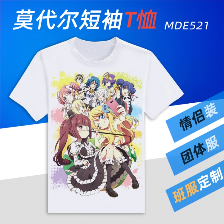 Evil god and kitchen girl Animation Round neck modal T-shirt can be customized by single style MDE521