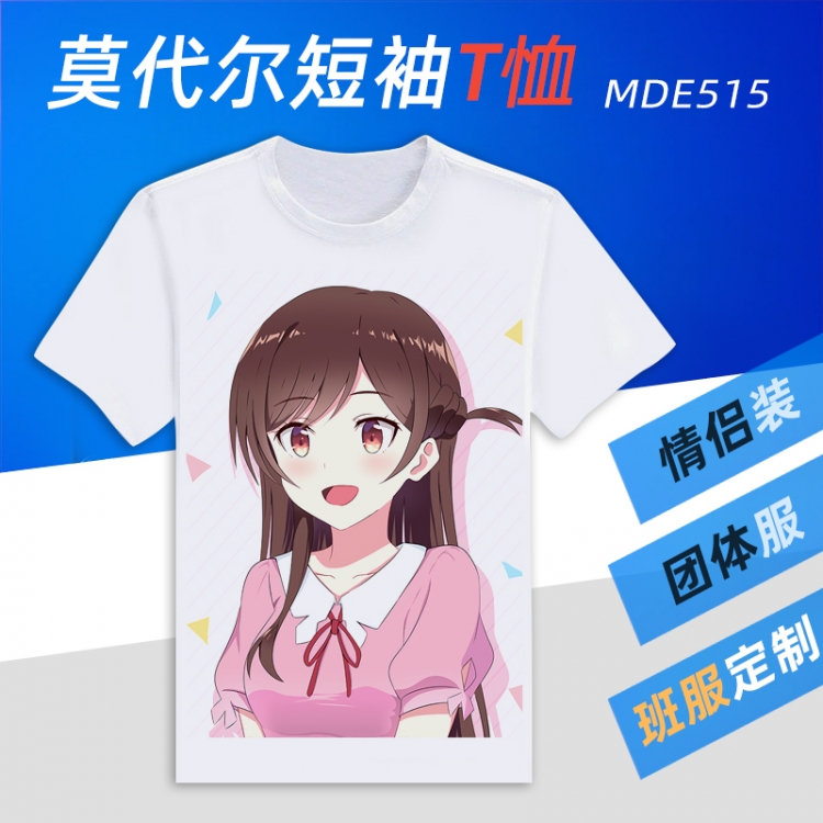 Rent-A-Girlfriend Animation Round neck modal T-shirt can be customized by single style MDE515