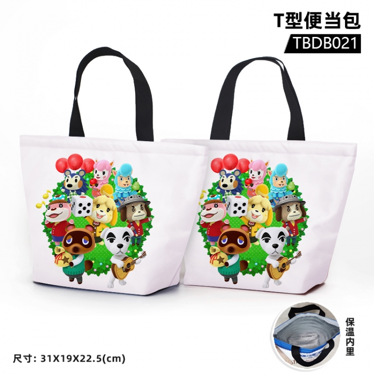 Animal Crossing Anime Waterproof lunch bag can be customized by single style TBDB021