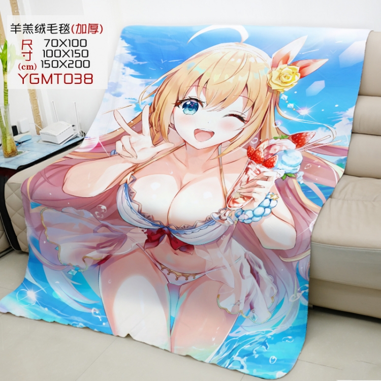 Re:Dive Anime double-sided printing super large lambskin blanket can be customized by single style 150X200CM YGMT038