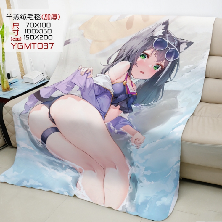 Re:Dive Anime double-sided printing super large lambskin blanket can be customized by single style 150X200CM YGMT037