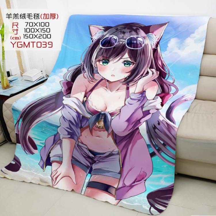 Re:Dive Anime double-sided printing super large lambskin blanket can be customized by single style 150X200CM YGMT039