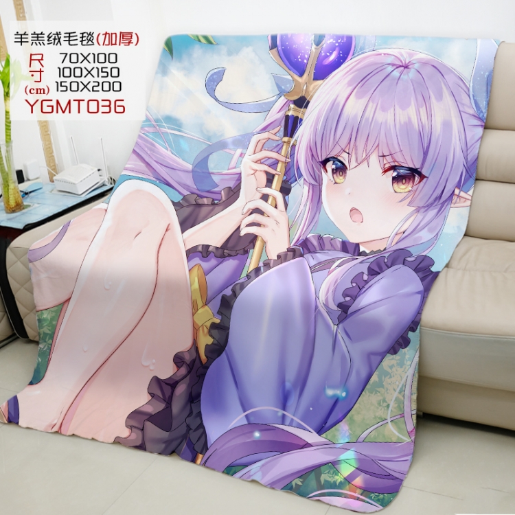 Re:Dive Anime double-sided printing super large lambskin blanket can be customized by single style 150X200CM YGMT036