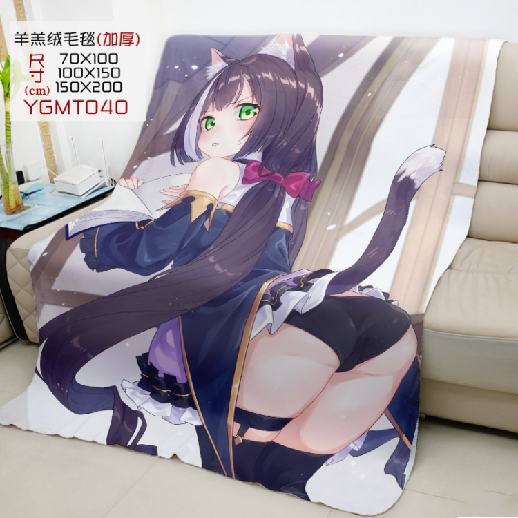 Re:Dive Anime double-sided printing super large lambskin blanket can be customized by single style 150X200CM YGMT040