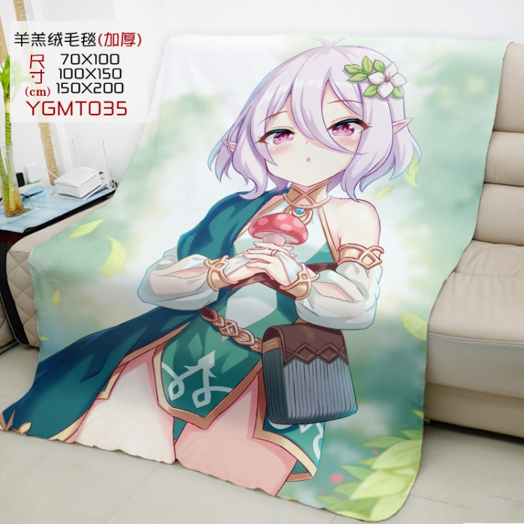 Re:Dive Anime double-sided printing super large lambskin blanket can be customized by single style 150X200CM YGMT035