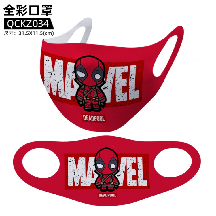 Deadpool Anime full color mask 31.5X11.5cm  price for 5 pcs  QCKZ034