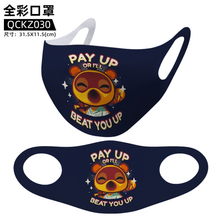 Animal Crossing Anime full color mask 31.5X11.5cm  price for 5 pcs  QCKZ030