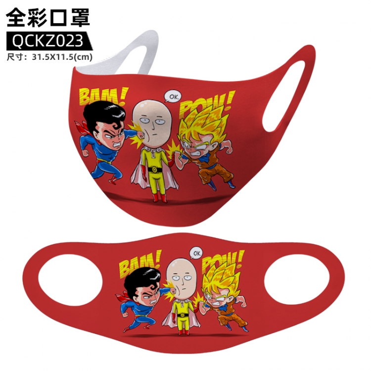 One Punch Man Anime full color mask 31.5X11.5cm  price for 5 pcs  QCKZ023