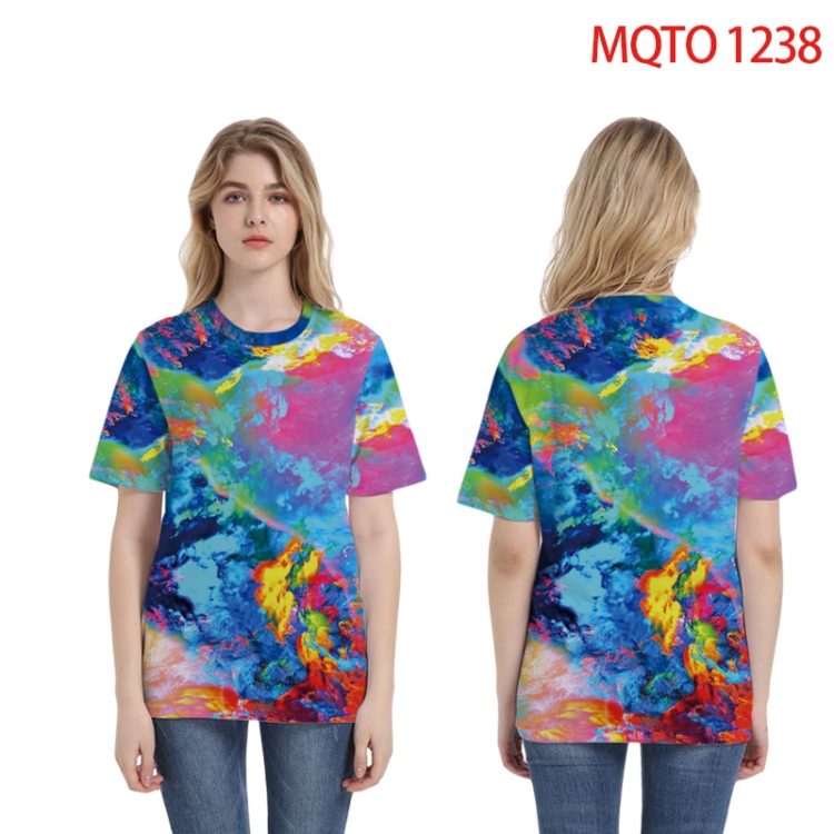 Bandhnu periphery 3D Full color printing flower short sleeve T-shirt 2XS-4XL, 9 sizes MQTO1238