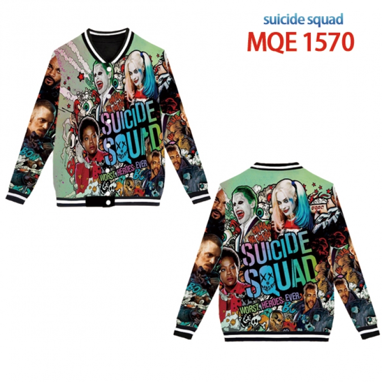 Suicide squad Full color round neck baseball uniform coat Hoodie XS to 4XL 8 sizes MQE1570