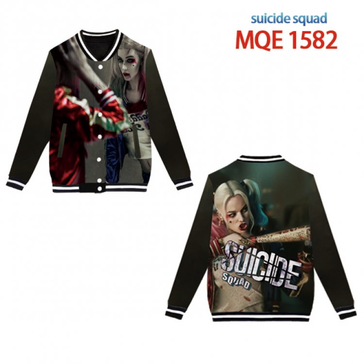 Suicide squad Full color round neck baseball uniform coat Hoodie XS to 4XL 8 sizes MQE1582