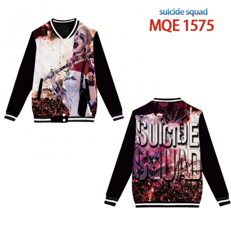 Suicide squad Full color round neck baseball uniform coat Hoodie XS to 4XL 8 sizes MQE1575
