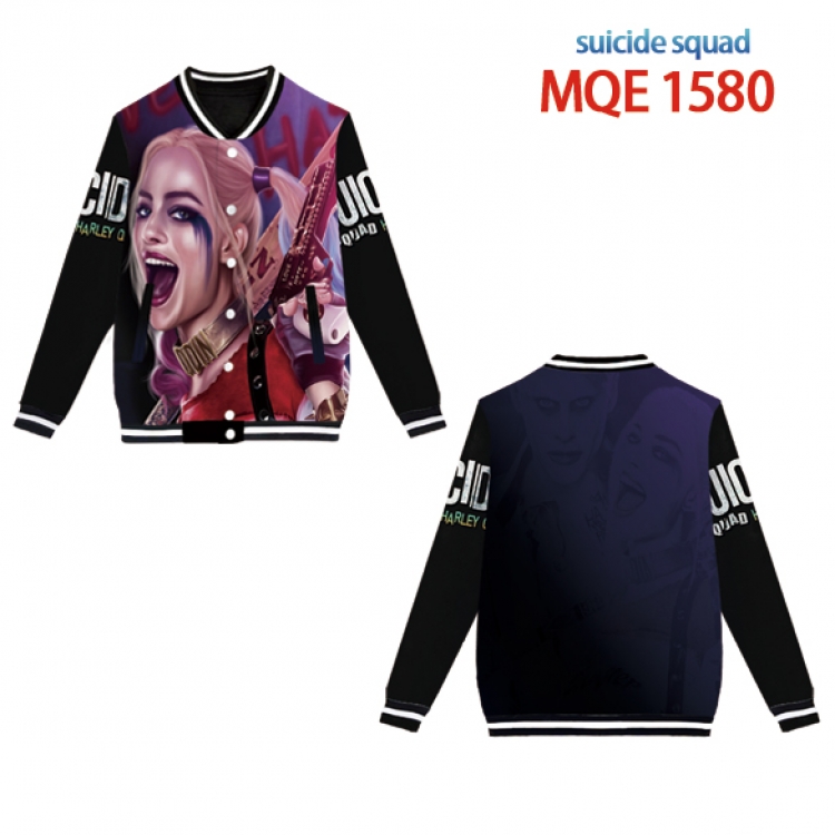 Suicide squad Full color round neck baseball uniform coat Hoodie XS to 4XL 8 sizes MQE1580