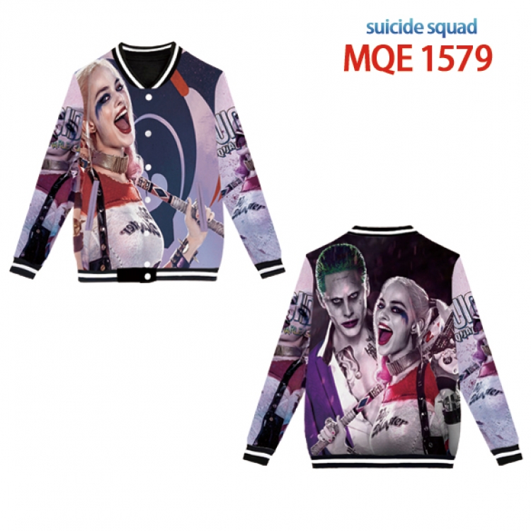 Suicide squad Full color round neck baseball uniform coat Hoodie XS to 4XL 8 sizes MQE1579