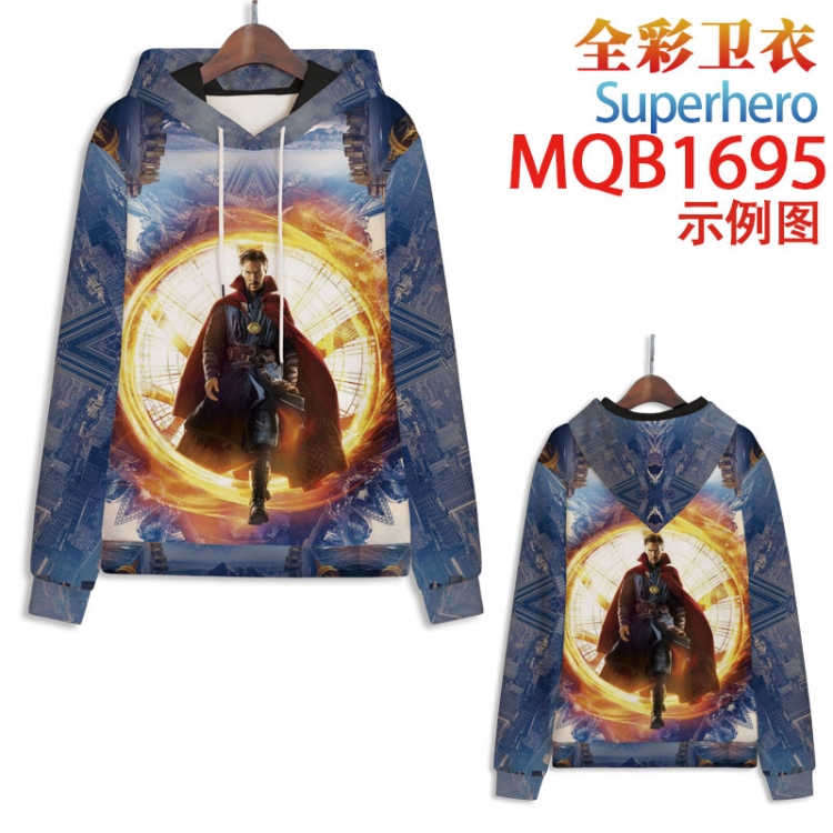 Superhero Full Color Patch pocket Sweatshirt Hoodie EUR SIZE 9 sizes from XXS to XXXXL MQB1695