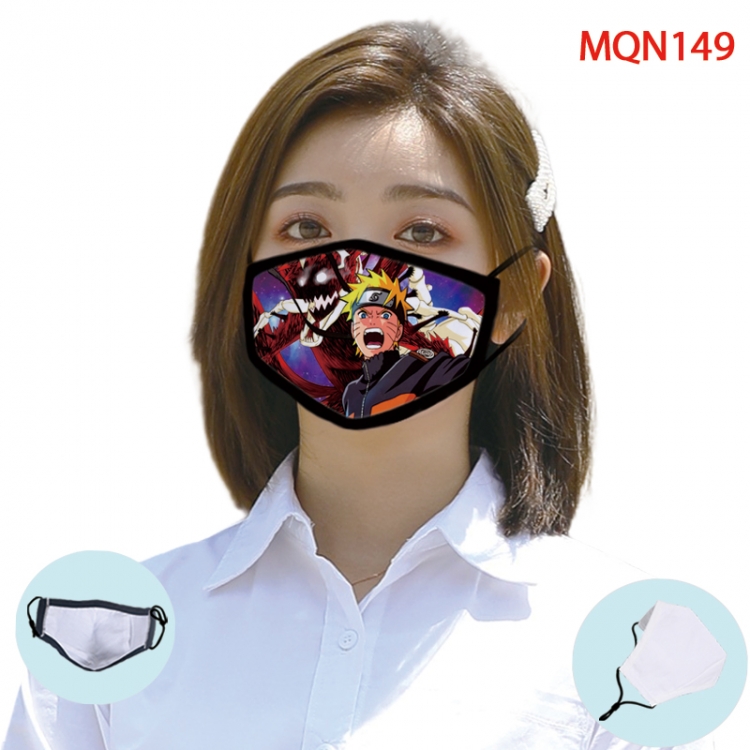 Naruto Color printing Space cotton Masks price for 5 pcs (Can be placed PM2.5 filter,but not provided) MQN149