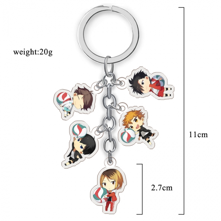 Haikyuu!! Anime acrylic keychain price for 5 pcs  A179