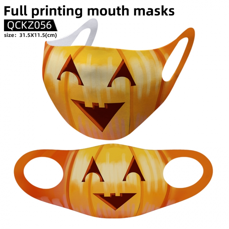 Halloween Pumpkin Festivals full color mask 31.5X11.5cm price for 5 pcs QCKZ056