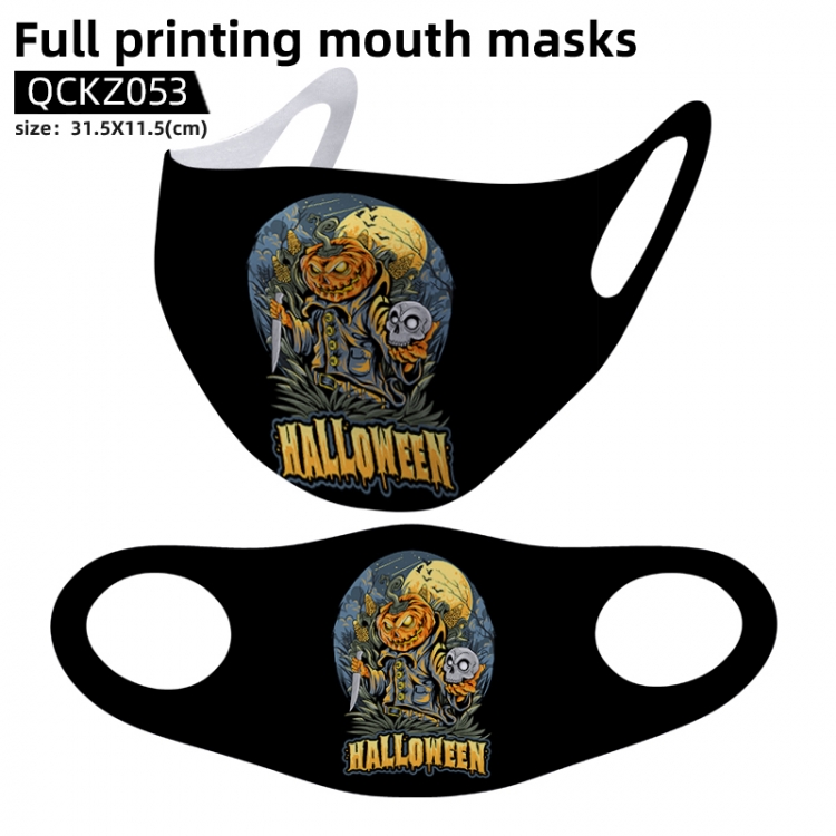 Halloween Pumpkin Festivals full color mask 31.5X11.5cm price for 5 pcs QCKZ053