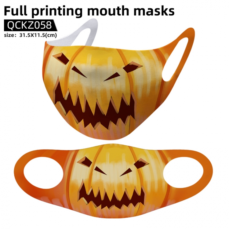 Halloween Pumpkin Festivals full color mask 31.5X11.5cm price for 5 pcs QCKZ058