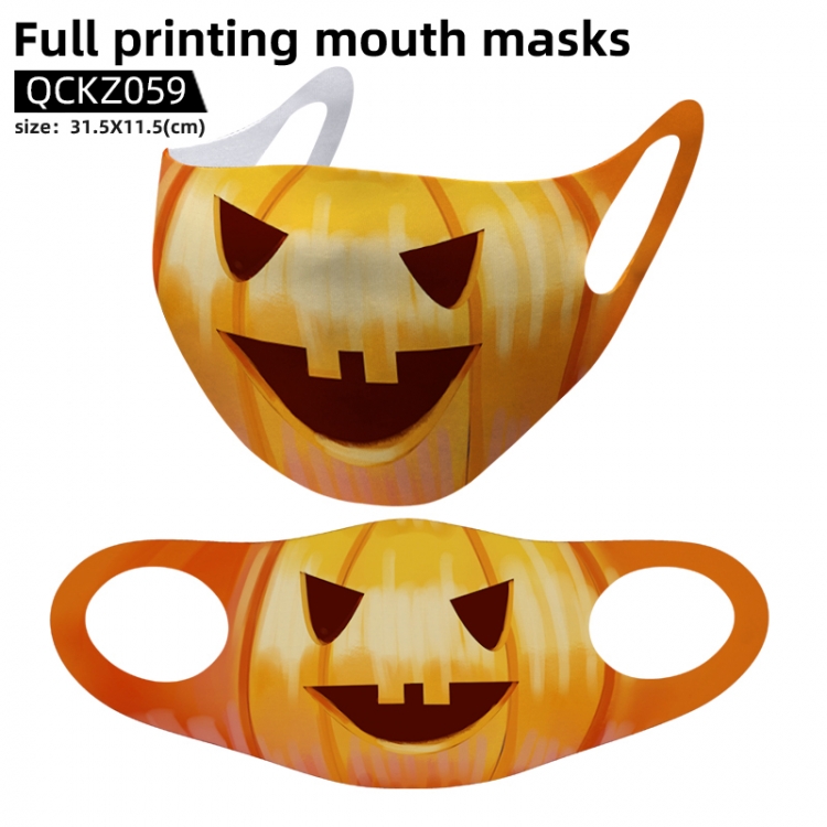 Halloween Pumpkin Festivals full color mask 31.5X11.5cm price for 5 pcs QCKZ059