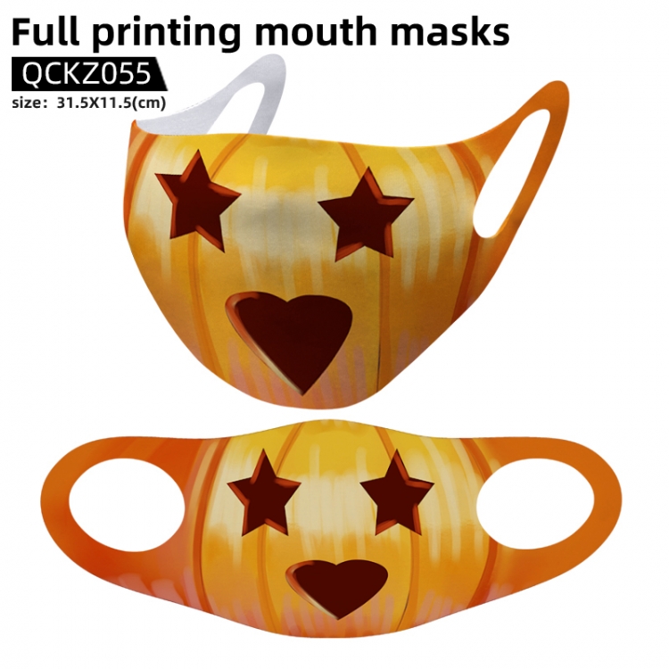 Halloween Pumpkin Festivals full color mask 31.5X11.5cm price for 5 pcs QCKZ055