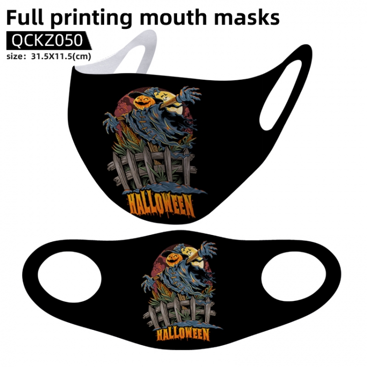 Halloween Pumpkin Festivals full color mask 31.5X11.5cm price for 5 pcs QCKZ050