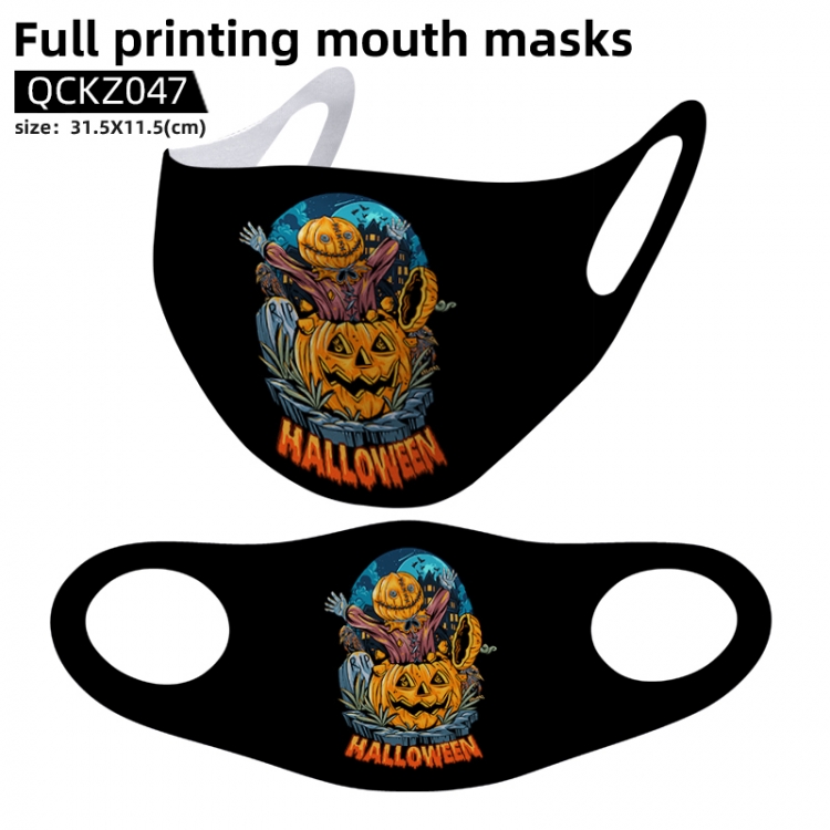 Halloween Pumpkin Festivals full color mask 31.5X11.5cm price for 5 pcs QCKZ047