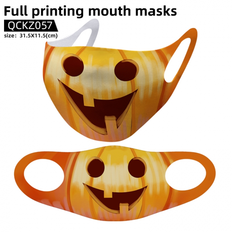 Halloween Pumpkin Festivals full color mask 31.5X11.5cm price for 5 pcs QCKZ057