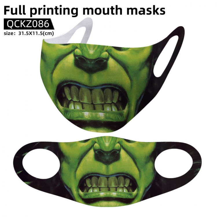 Hulkl full color mask 31.5X11.5cm price for 5 pcs QCKZ086