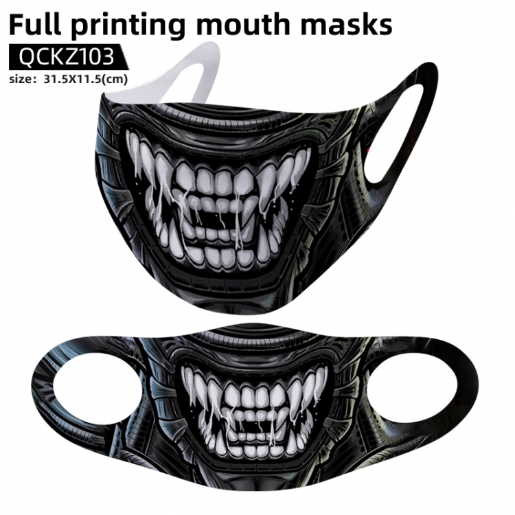 Alien full color mask 31.5X11.5cm price for 5 pcs QCKZ103