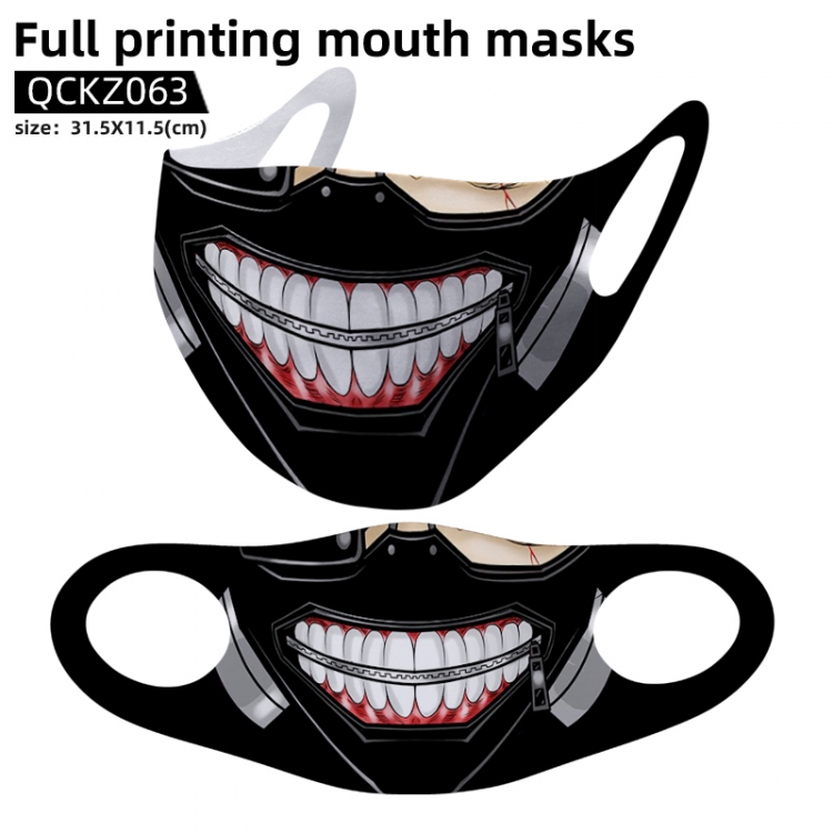 Tokyo Ghoul full color mask 31.5X11.5cm price for 5 pcs QCKZ063