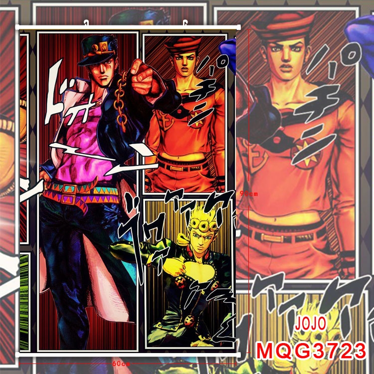 JoJos Bizarre Adventure Anime Plastic pole cloth painting Wall Scroll 60X90CM MQG3684