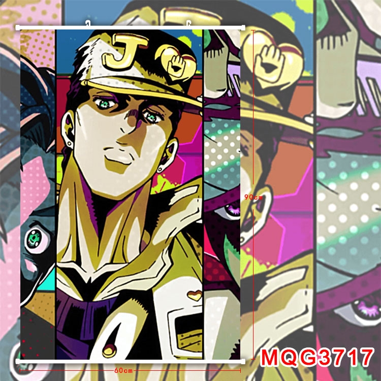 JoJos Bizarre Adventure Anime Plastic pole cloth painting Wall Scroll 60X90CM MQG3717