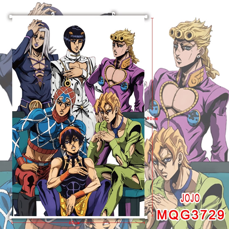 JoJos Bizarre Adventure Anime Plastic pole cloth painting Wall Scroll 60X90CM MQG3729