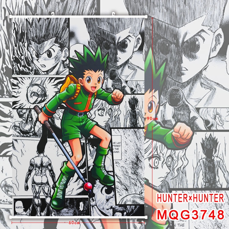 HunterXHunter Anime Plastic pole cloth painting Wall Scroll 60X90CM MQG3748