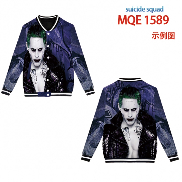 Suicide Squad Full color round neck baseball uniform coat Hoodie XS to 4XL 8 sizes MQE1589