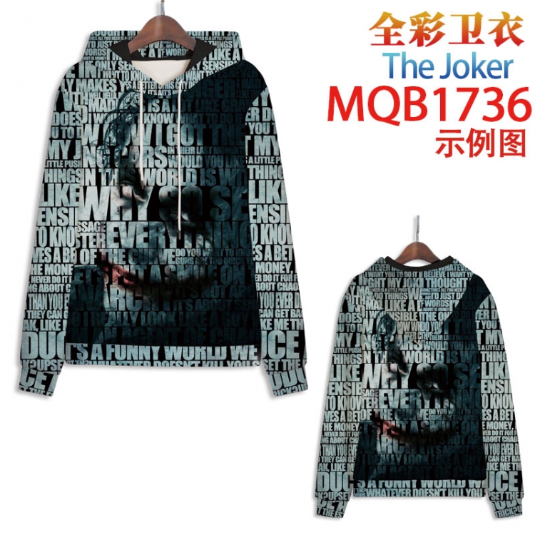 The Joker Full Color Patch pocket Sweatshirt Hoodie EUR SIZE 9 sizes from XXS to XXXXL MQB1736