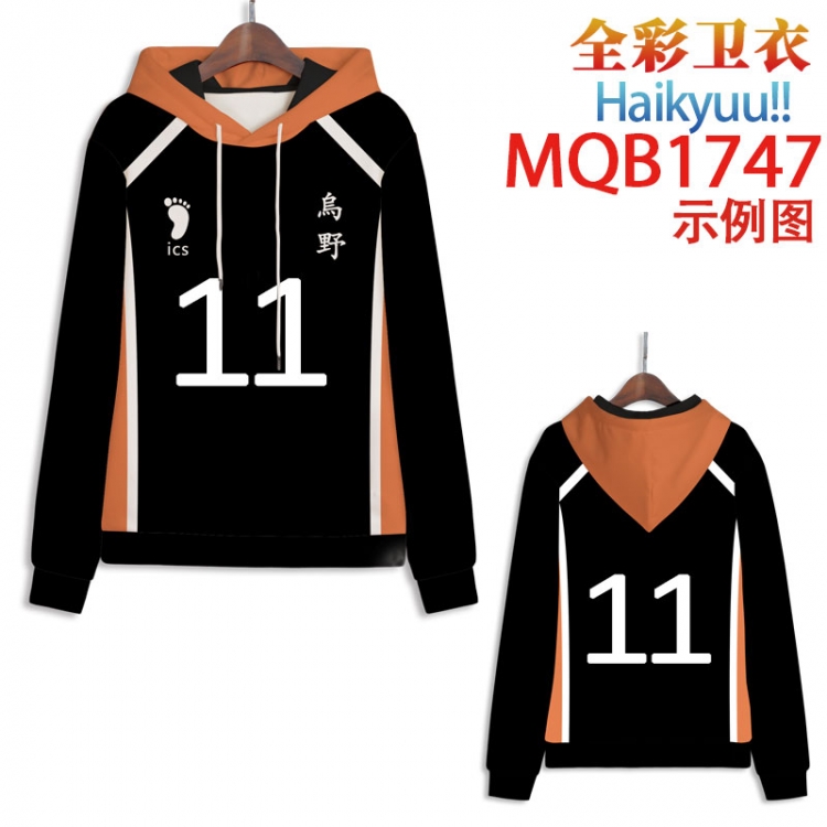 Haikyuu!! Full Color Patch pocket Sweatshirt Hoodie EUR SIZE 9 sizes from XXS to XXXXL MQB1747