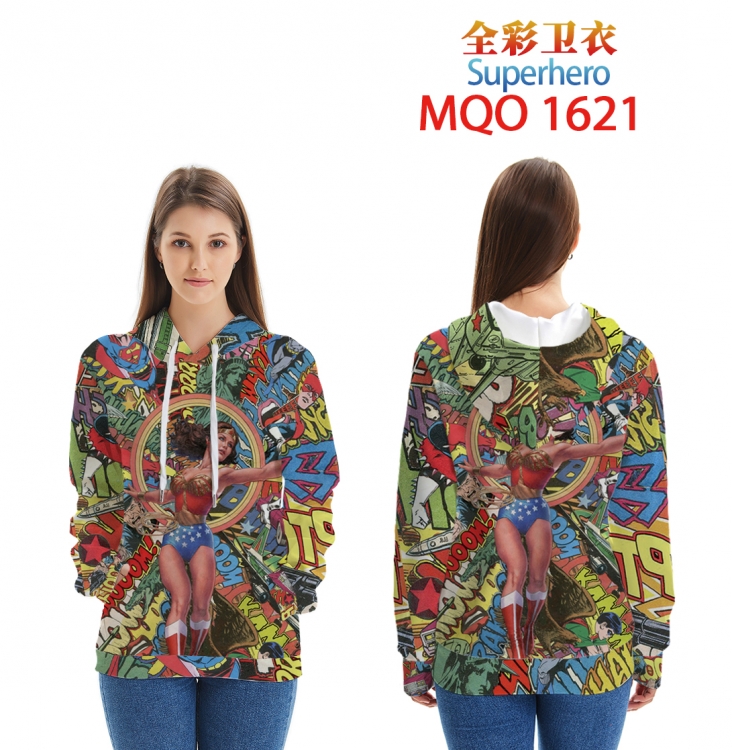 Superhero Full Color Patch pocket Sweatshirt Hoodie EUR SIZE 9 sizes from XXS to XXXXL MQO1621 