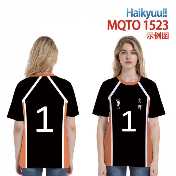 Haikyuu!! periphery 3D Full color printing flower short sleeve T-shirt 2XS-4XL, 9 sizes MQTO1523