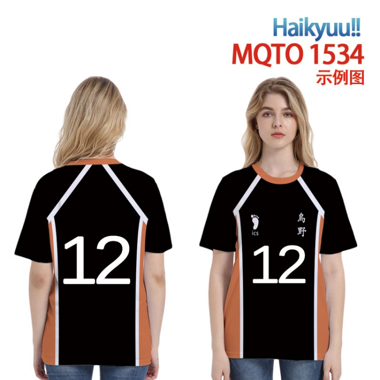 Haikyuu!! periphery 3D Full color printing flower short sleeve T-shirt 2XS-4XL, 9 sizes MQTO1534