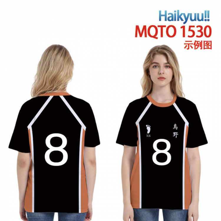 Haikyuu!! periphery 3D Full color printing flower short sleeve T-shirt 2XS-4XL, 9 sizes MQTO1530