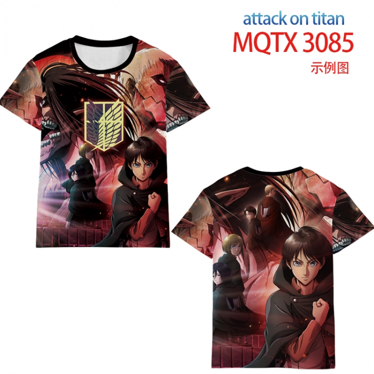 Shingeki no Kyojin periphery 3D Full color printing flower short sleeve T-shirt 2XS-4XL, 9 sizes MQTX3085