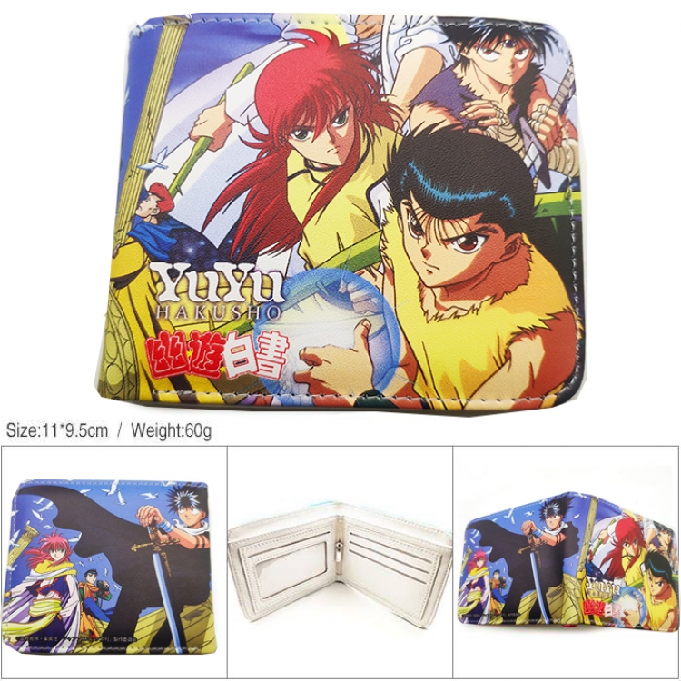 YuYu Hakusho Anime color picture two fold  Short wallet 11X9.5CM 60G HK-674