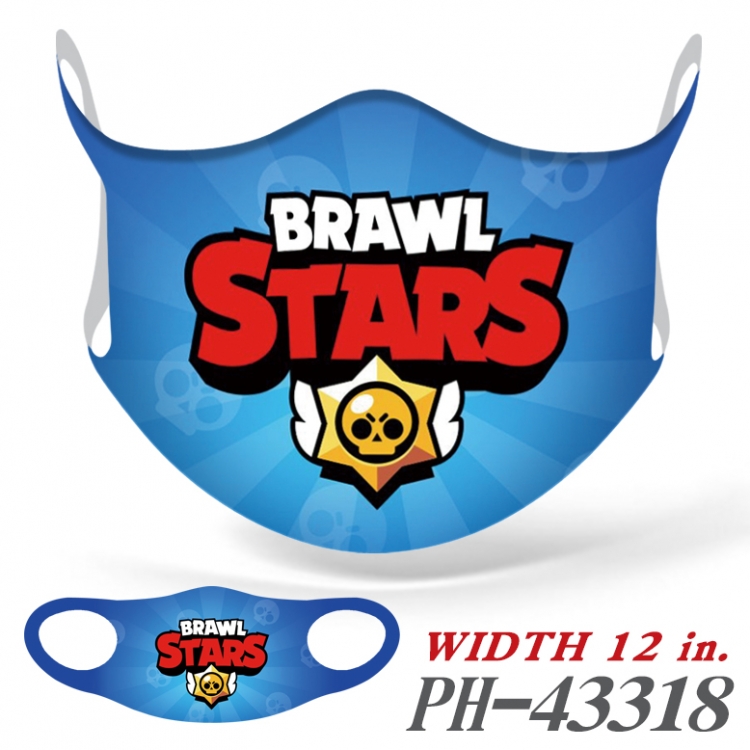 Brawl Stars Full color  Anime Ice silk  Mask   price for 5 pcs PH43318A