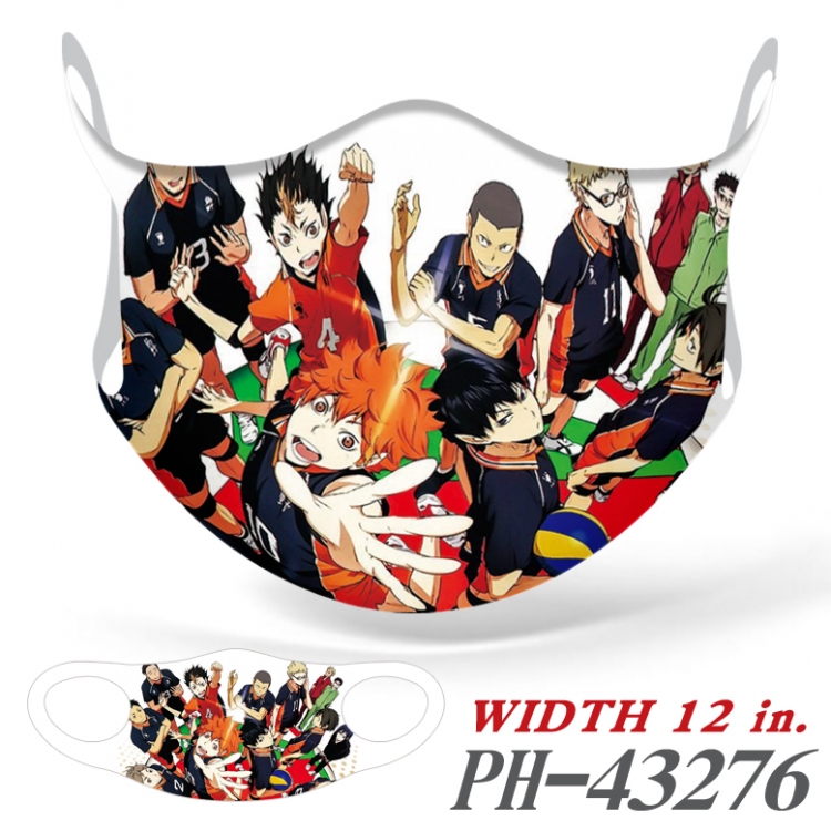 Masks Haikyuu!! Full color  Anime Ice silk   Mask   price for 5 pcs PH43276A