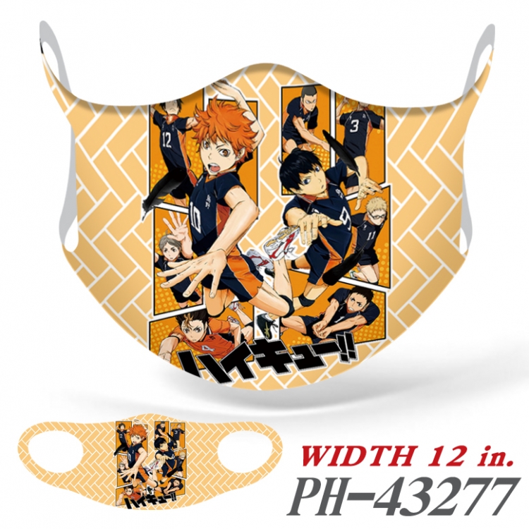 Masks Haikyuu!! Full color  Anime Ice silk   Mask   price for 5 pcs PH43277A