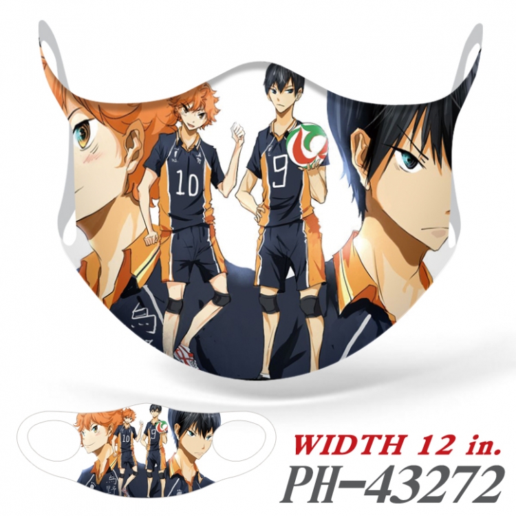 Masks Haikyuu!! Full color  Anime Ice silk   Mask   price for 5 pcs PH43272A