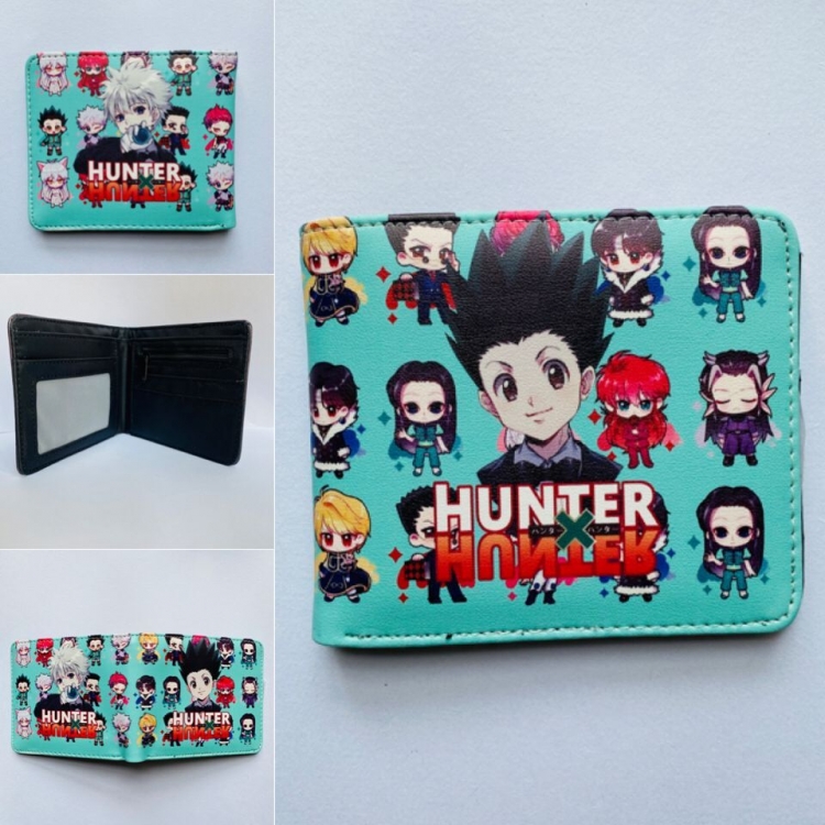 HunterXHunter Short color picture two fold wallet 11X9.5CM 60G